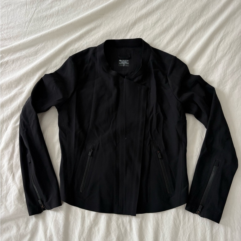 Athleta Women's Black Cropped Moto Jacket